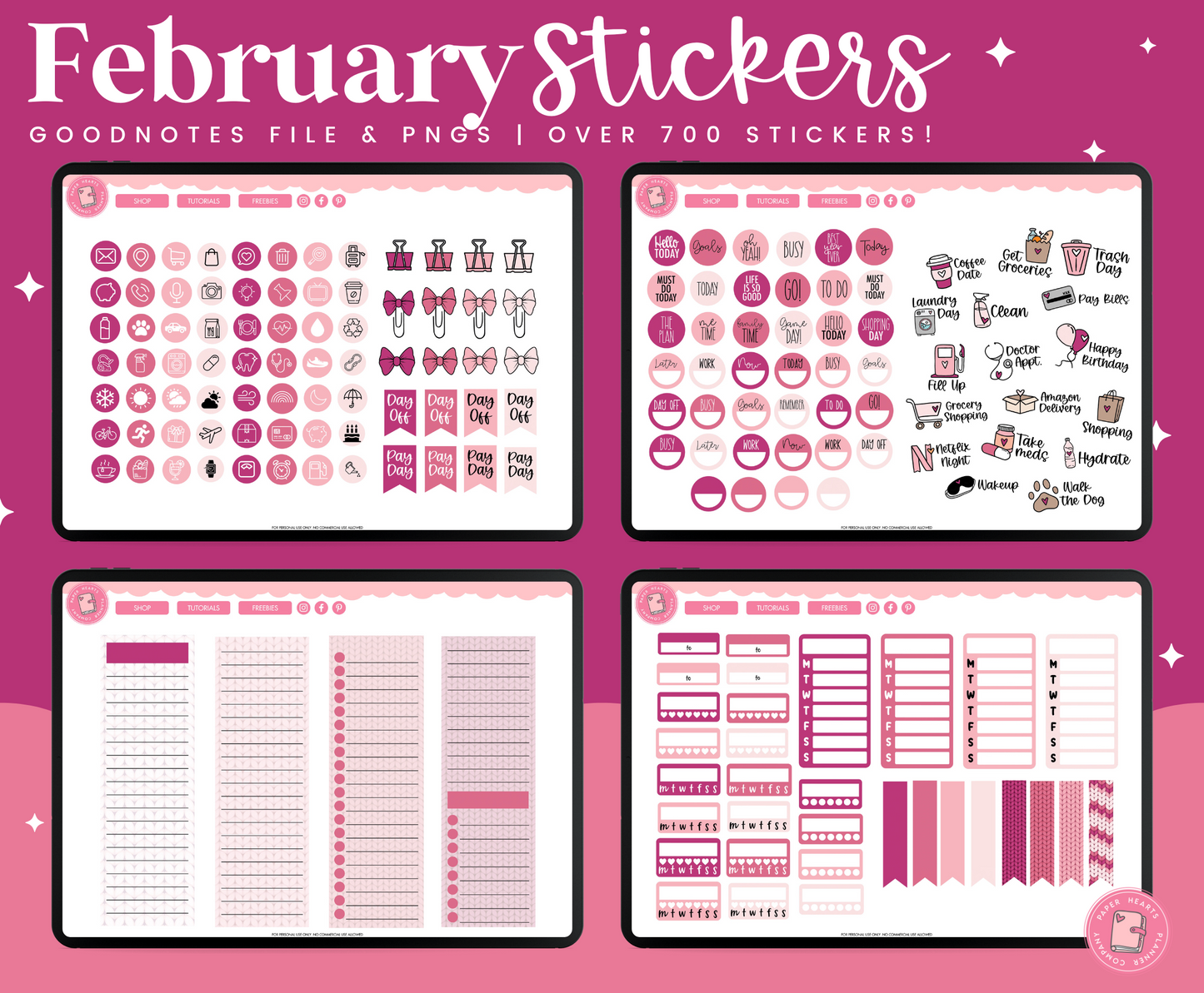 February Stickers