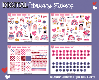 February Planner Stickers