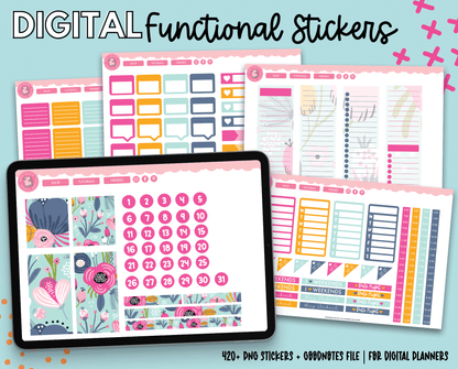 Fun Floral Functional Stickers