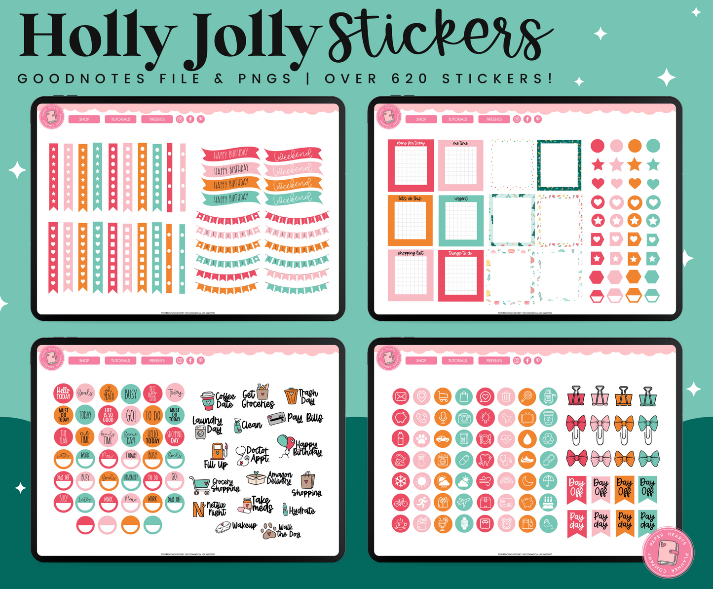 Holly Jolly Christmas Stickers