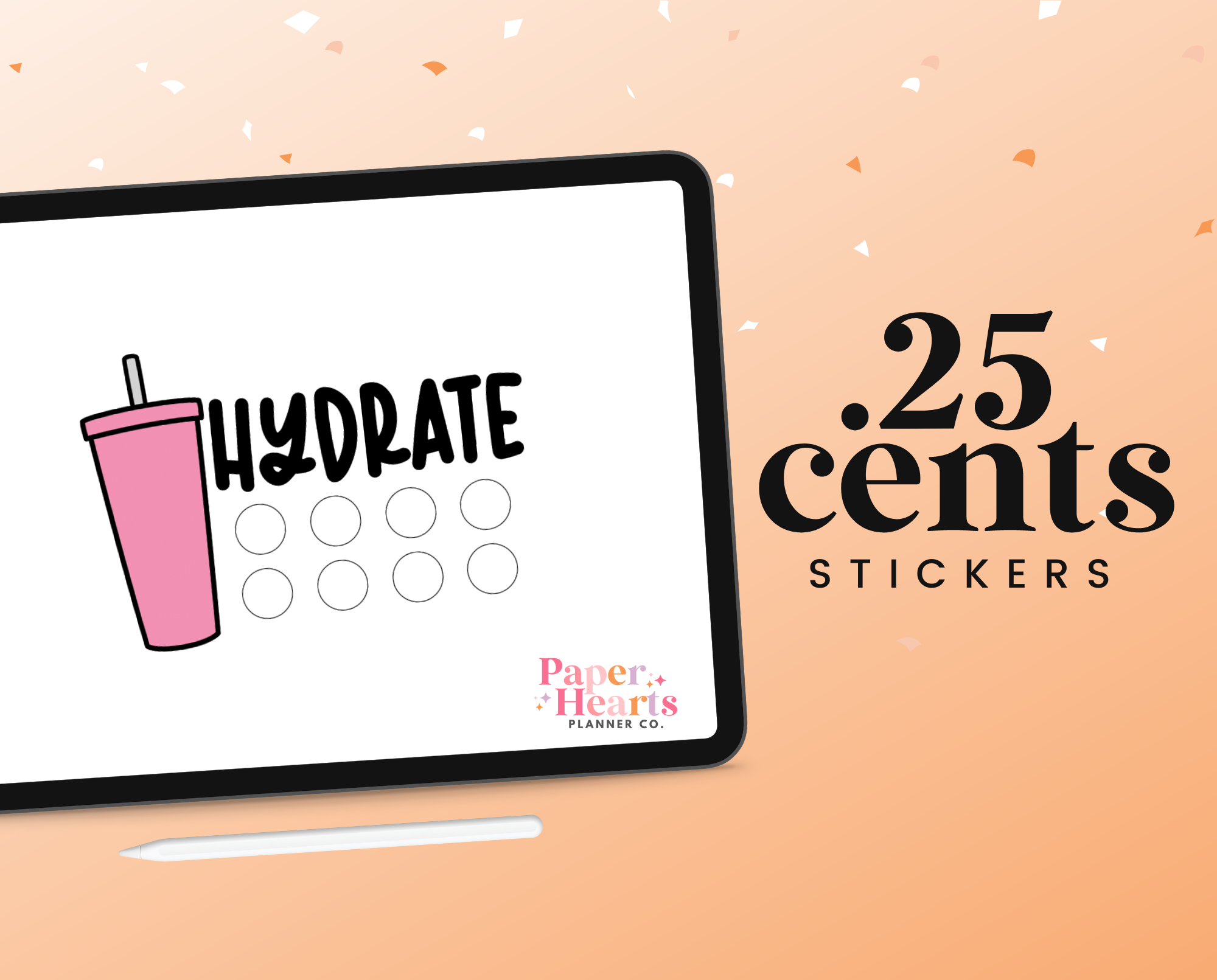 Goiter Sticker Hydrate Tumbler Digital Sticker – Paper Hearts Planner Co.