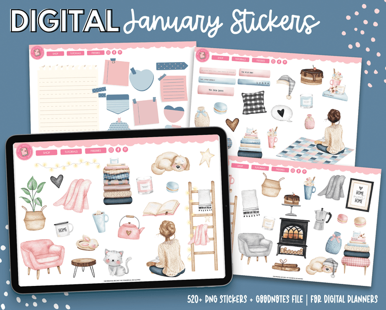 January Planner Stickers