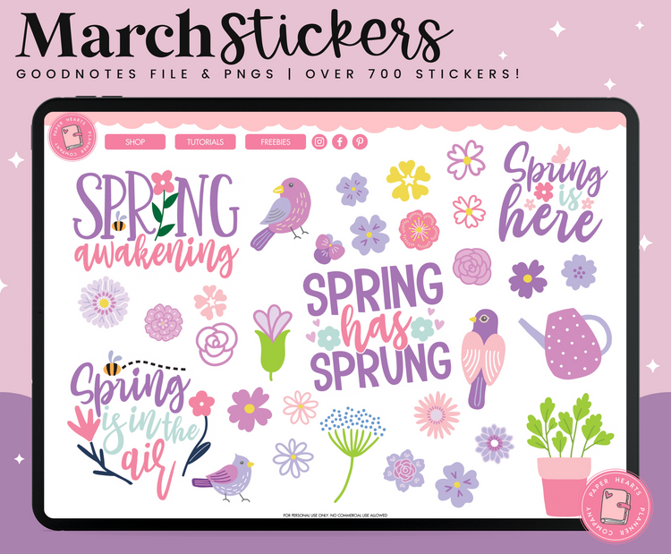 March Digital Stickers 2023