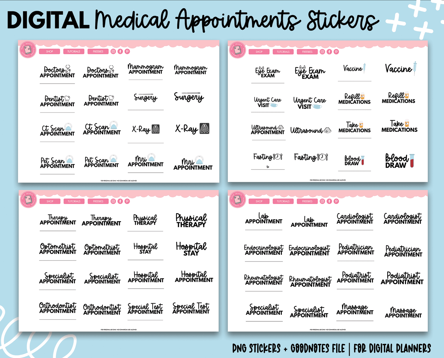 Medical Appointments Stickers