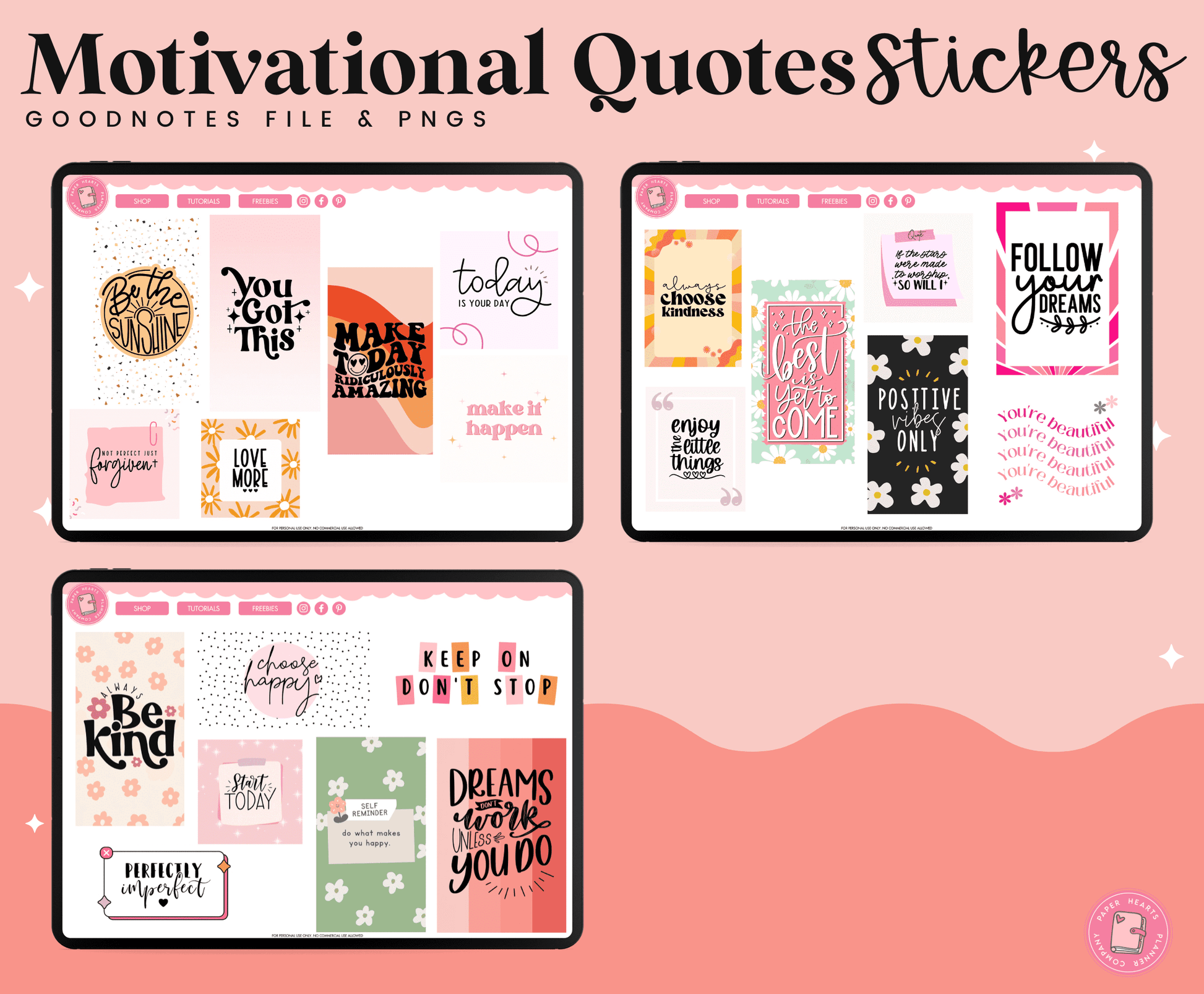 Motivational quote png, stationery lined