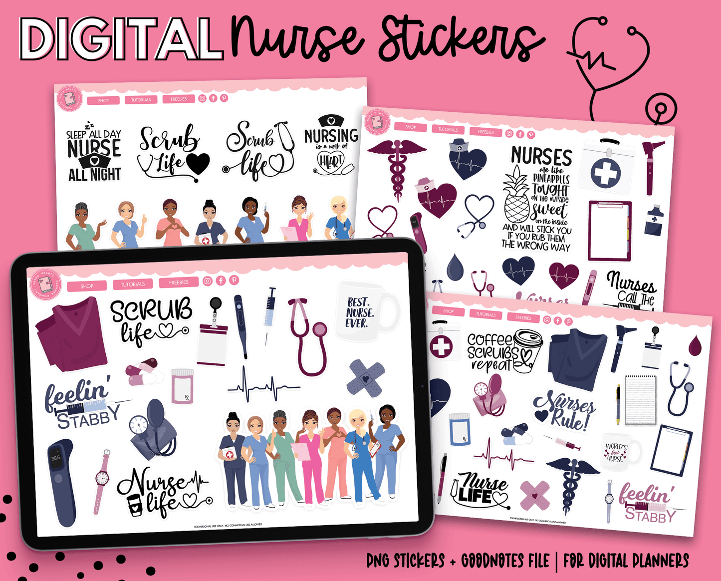 Nursing Digital Stickers
