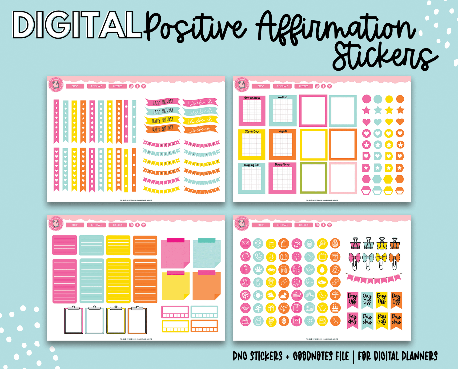 Positive Affirmation Stickers Faith Based Planner Sticker