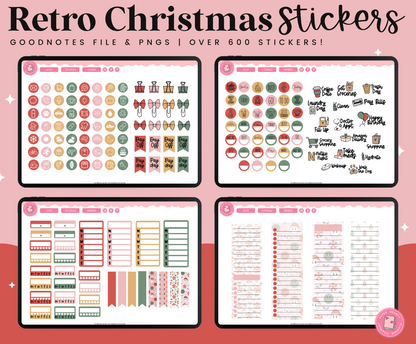 Retro Christmas Stickers