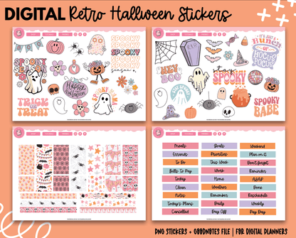 Retro Halloween Stickers