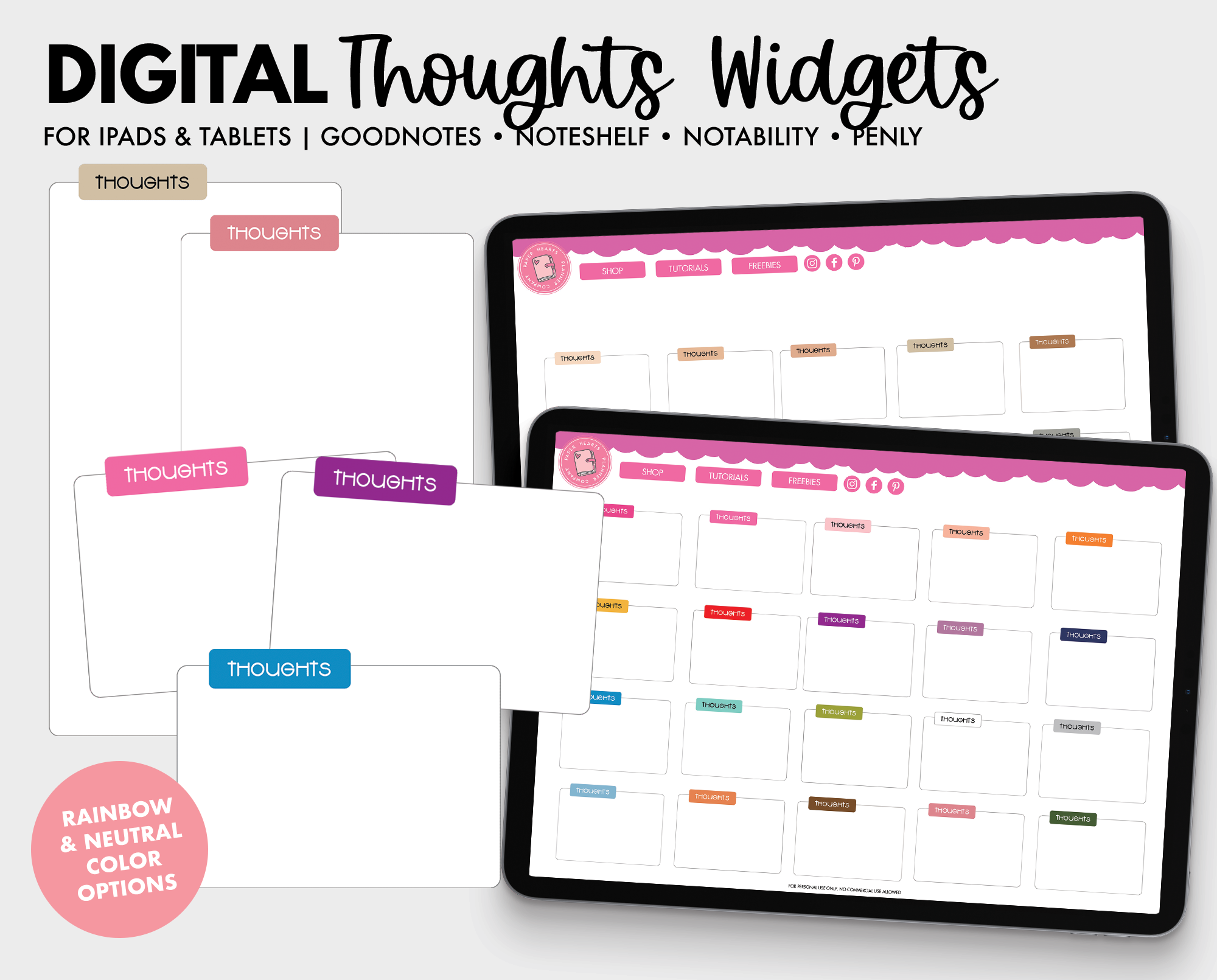 Thinking Widget Visual Thoughts Widgets – Paper Hearts Planner Co.