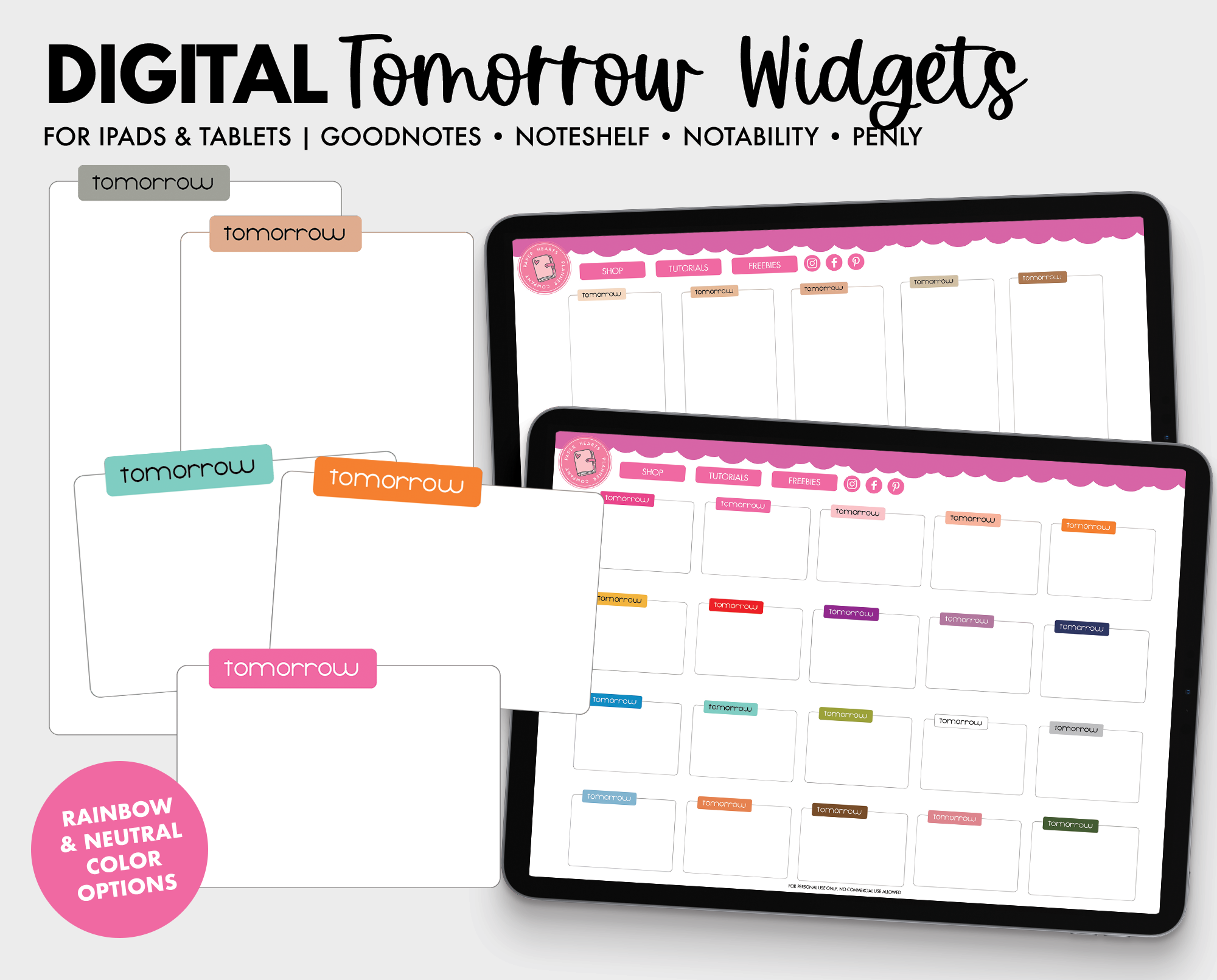 Tomorrow Widgets – Paper Hearts Planner Co.