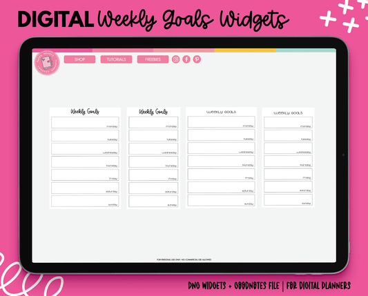 Weekly Goals Widgets