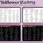 Wildflower Stickers