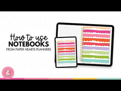 Bouncy Rainbow Stripes Notebook