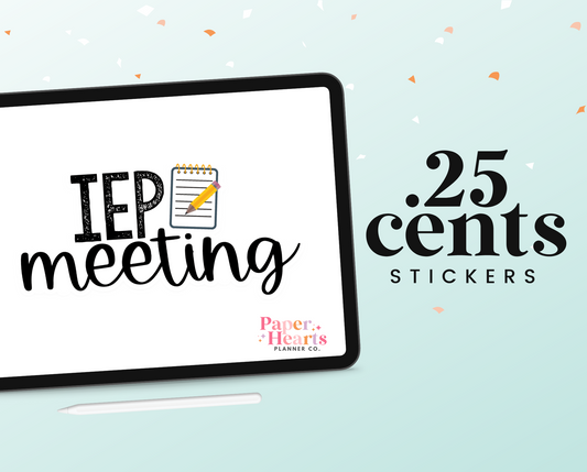 IEP Meeting Digital Sticker
